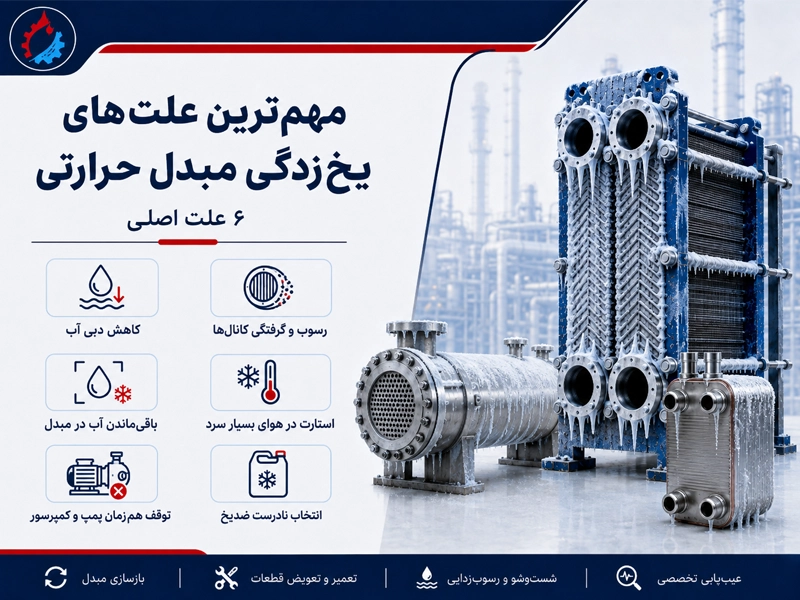 علت یخ زدن مبدل حرارتی در زمستان